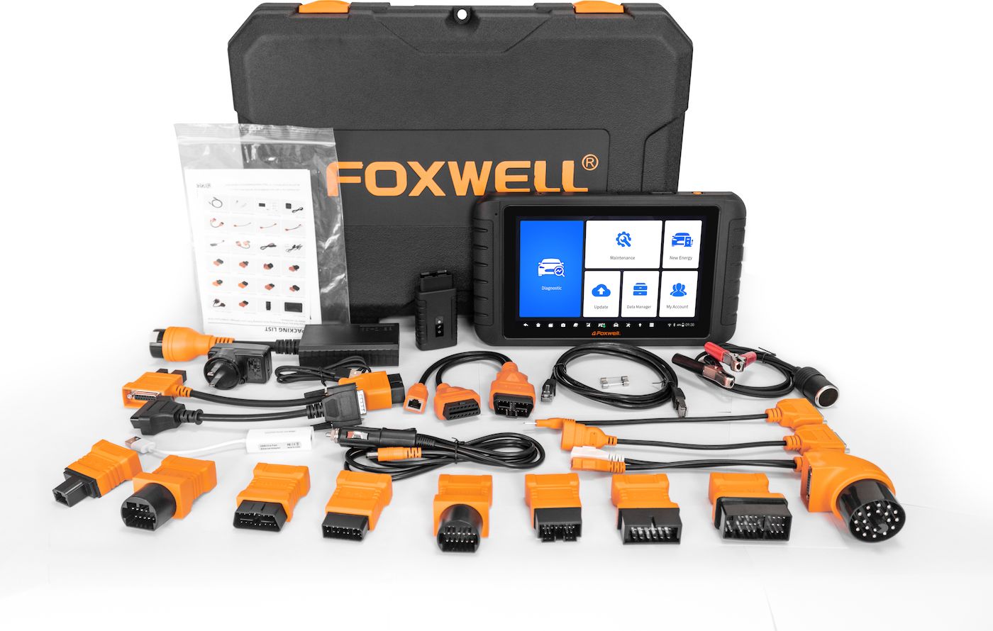 Foxwell i80II monimerkkitesteri adaptereilla 10,1"