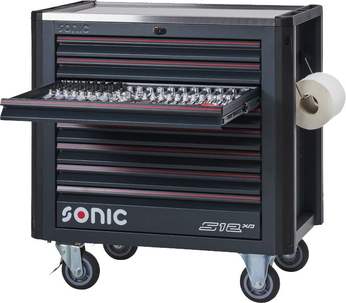 Sonic S12XD NEXT työkaluvaunu työkaluilla 887 osaa