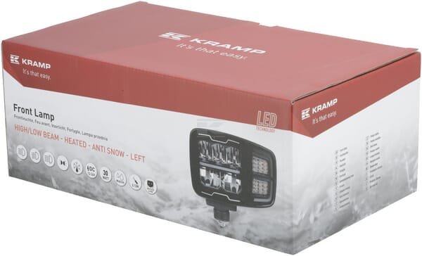 LA10215HEAT Ajovalo LED, suorakulmainen, 12/24V, 220 x 197,2 x 80,5 mm, lämmitettävä, kauko- ja lähivalo, vasen - Image 2